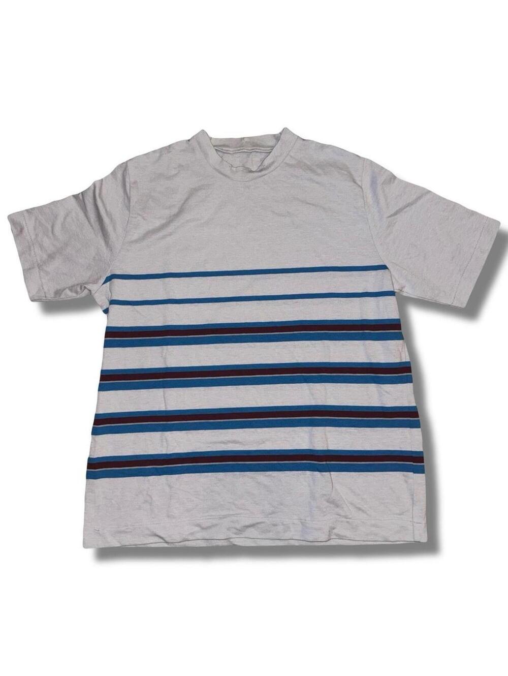 True vintage 60s / 70s  striped shirt - size M / L - 1960s / 1970s